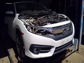 2016 HONDA CIVIC, WHITE, EX-L, 1.5L, TURBO,  A25110